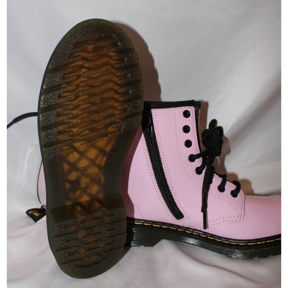 Dr. Martens 1460 Patent Leather Lace Up Boots PINK SZ 2  NWOB - Picture 5 of 5